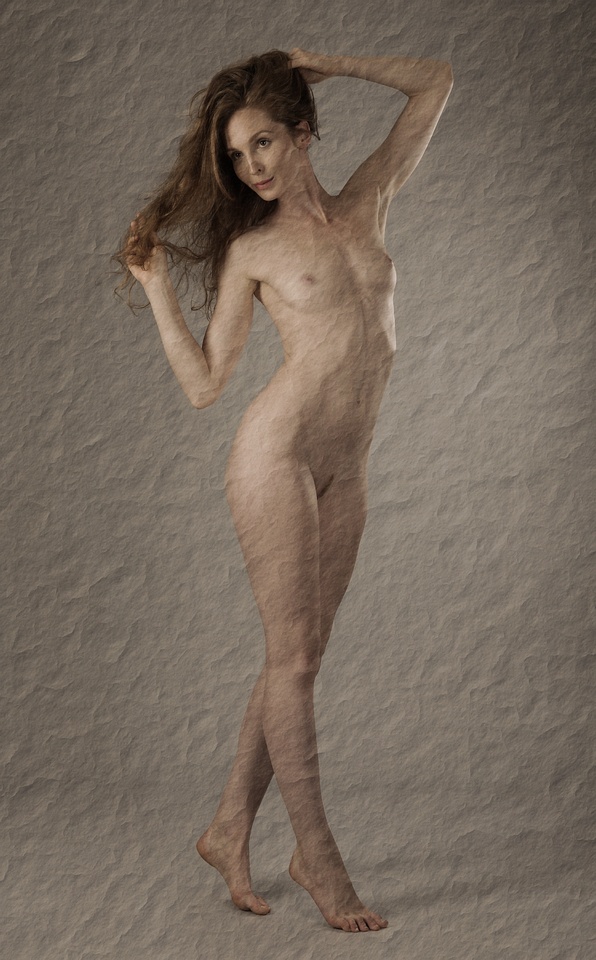 Gracefully Nude on Old Paper 1